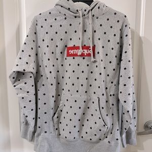Supreme X Comme Des Garçon Rare Polka dot Box Logo Small Hoodie